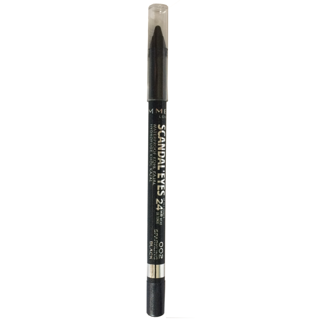 Rimmel Scandaleyes Waterproof Kohl Kajal Eyeliner 002 Sparkling Black